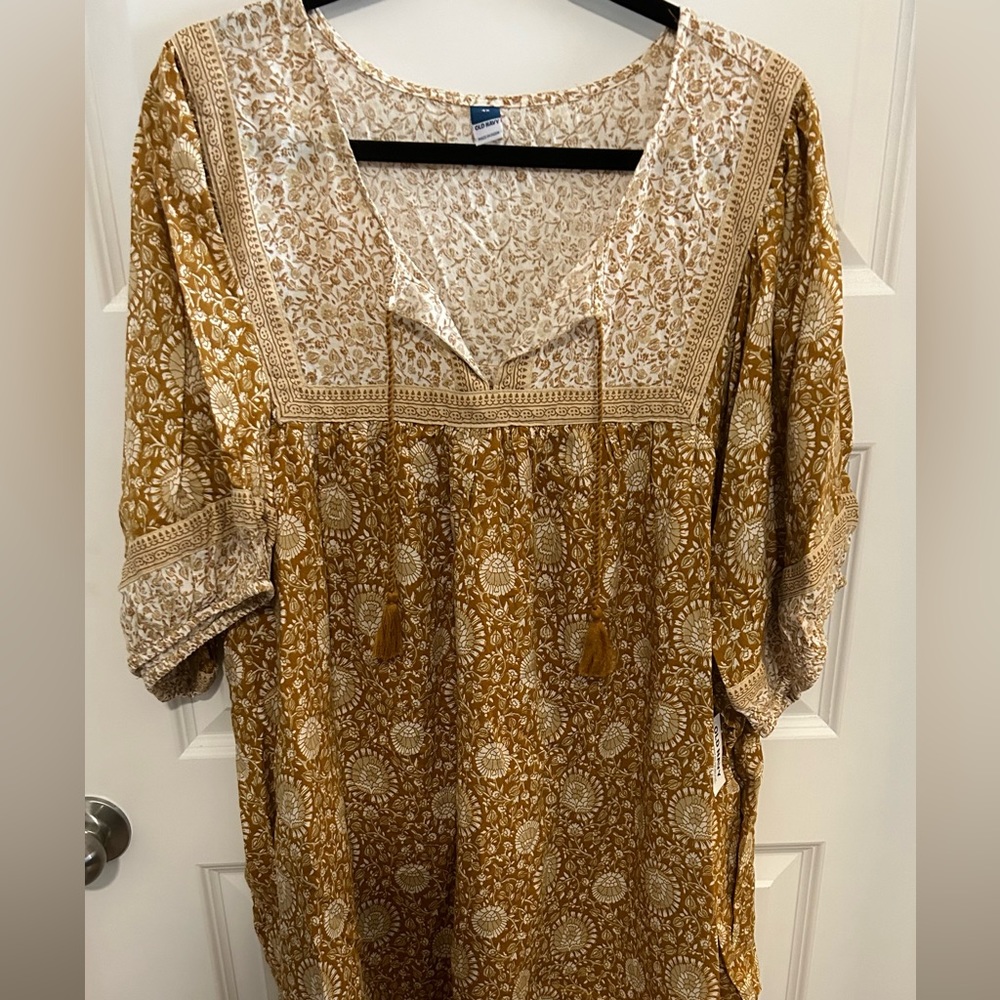 Plus Size Old Navy Babydoll Tassel Dress 4X